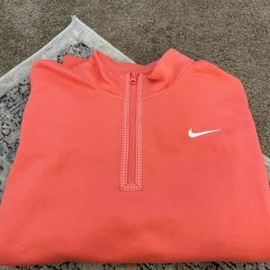 Nike Half Zip Sweatshirt Orange Large